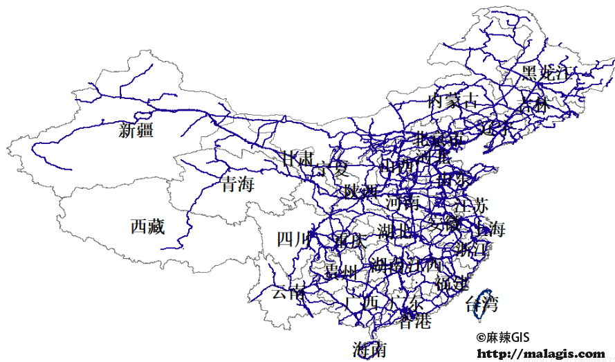 「GIS教程」使用ArcMap直观呈现全国的铁路分布情况