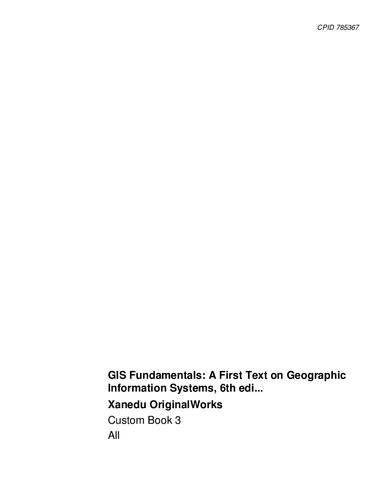 GIS Fundamentals: a First Text on Geographic Information Systems